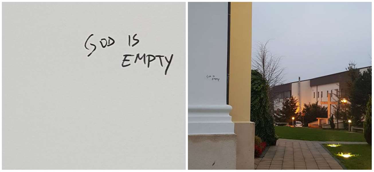 Na zabočkoj crkvi osvanuo natpis 'God is empty'