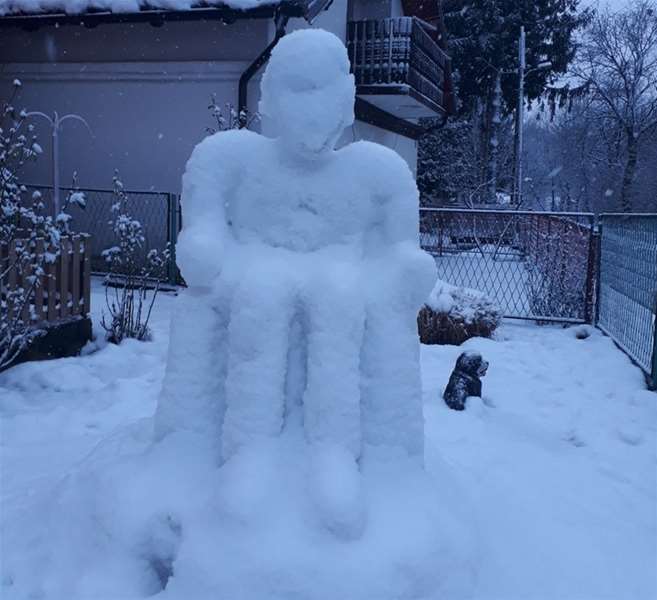 snježna skulptura