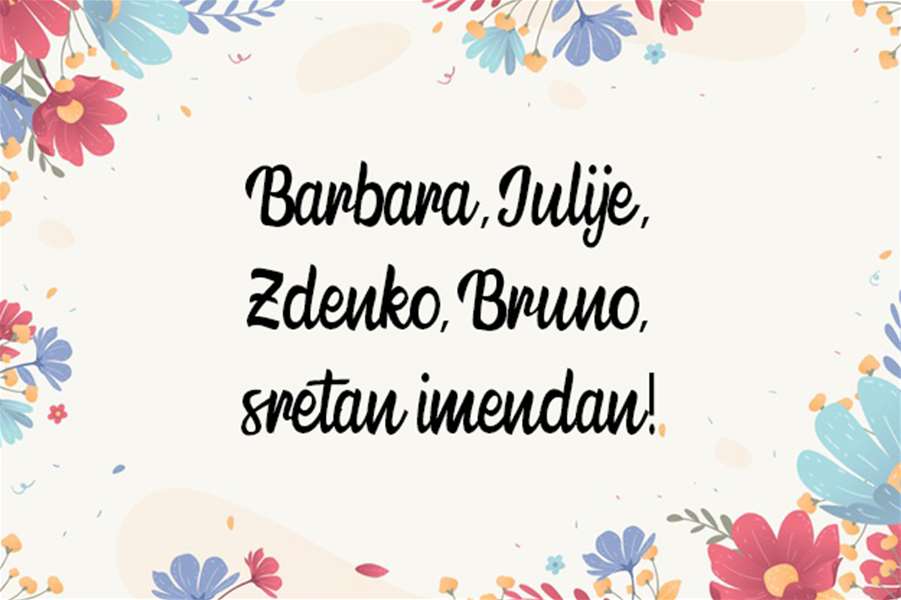 -imendan Barbara, Zdenko, Julije i Bruno