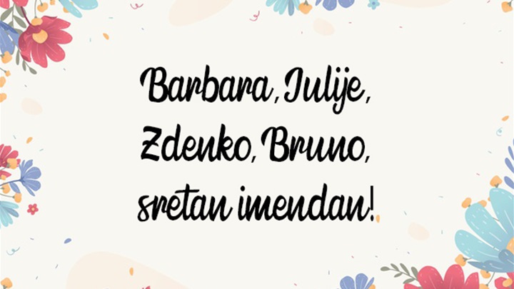 -imendan Barbara, Zdenko, Julije i Bruno