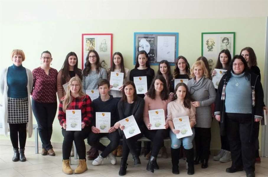 Sudionici Županijskog natjecanja iz latinskog jezika