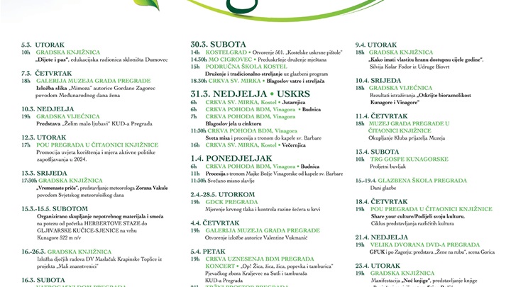 proljeće u pregradi 2024