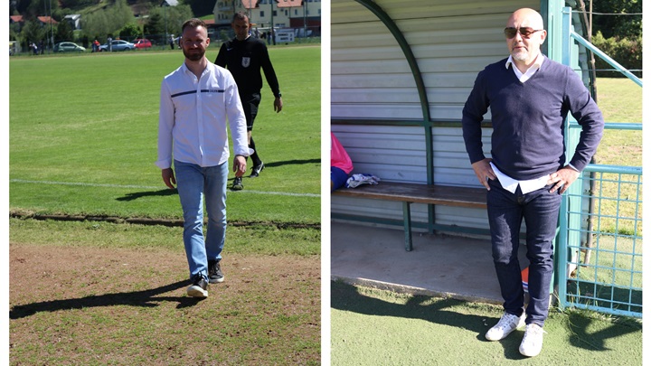 Ivan Zubić ( trener NK Mladost) i Zlatko Koletić (trener NK Stubica)