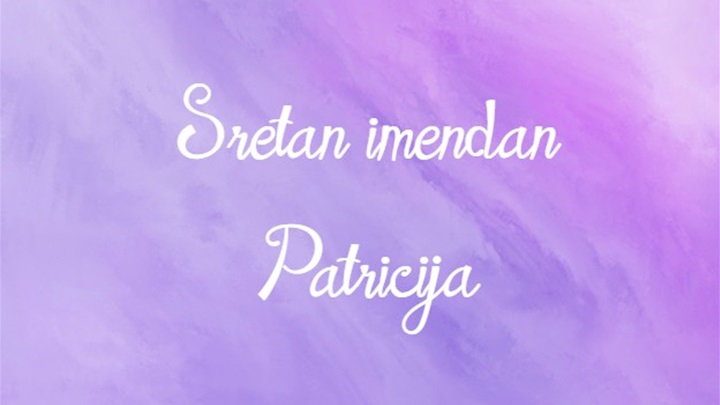 Patricija - imendan