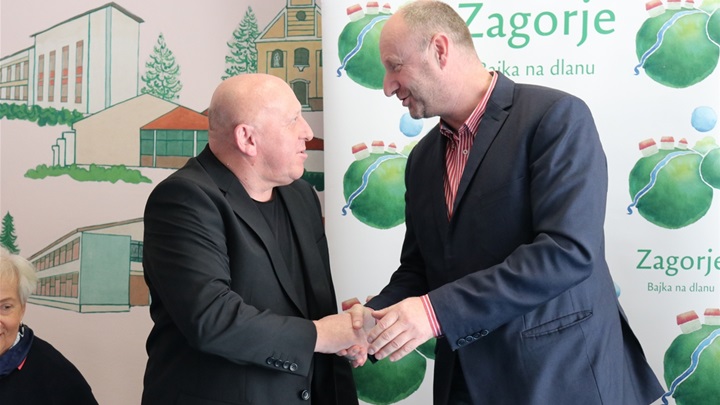 Stjpena Halužan i župan Željko Kolar