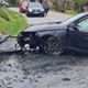Prometna nesreća kod Bedekovčine: Audi poprilično skršen. Policiju nisu zvali