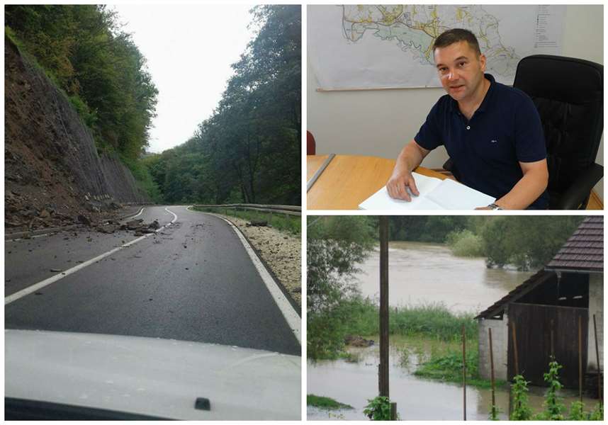 Kumrovečki načelnik potvrdio nam je kako se intenzivno spremaju za vodni val; u Kostelu je kiša uzrokovala odrone (foto: POLICIJA ZAUSTAVLJA KZŽ)