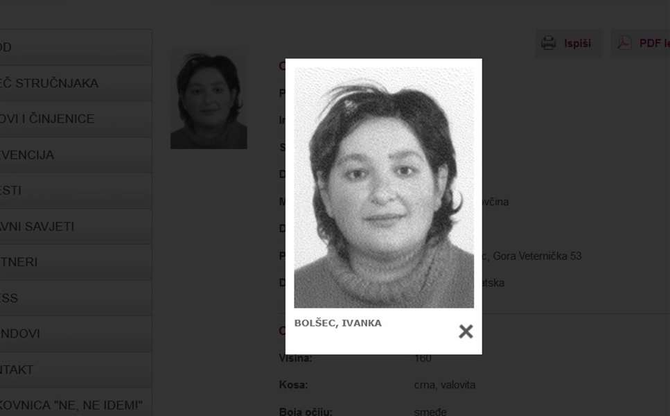 foto: screenshot nestali.hr