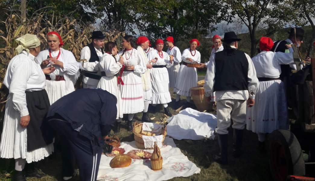 Težački obed nakon branja kuruze