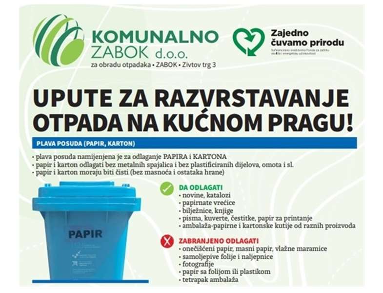 komunalno zabok upute