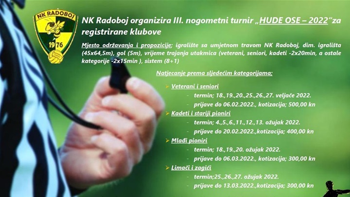 Čak sedam kategorija na turniru u Radoboju